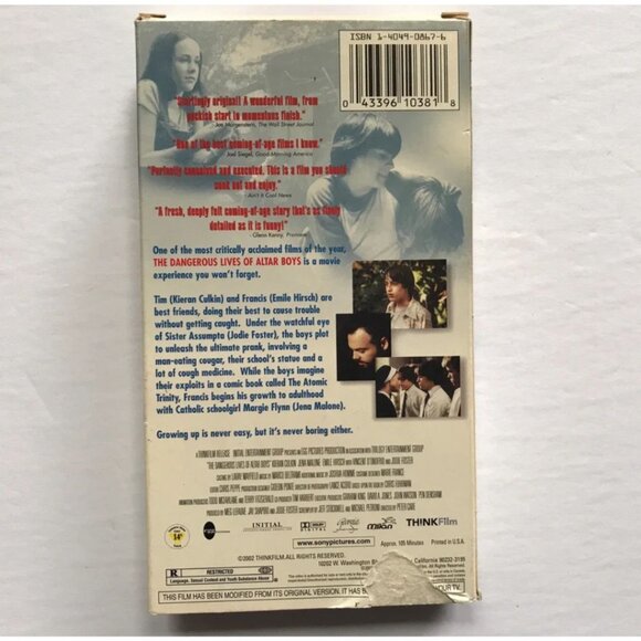 2002 The Dangerous Lives of Alter Boys VHS Video Tape - Picture 3 of 3